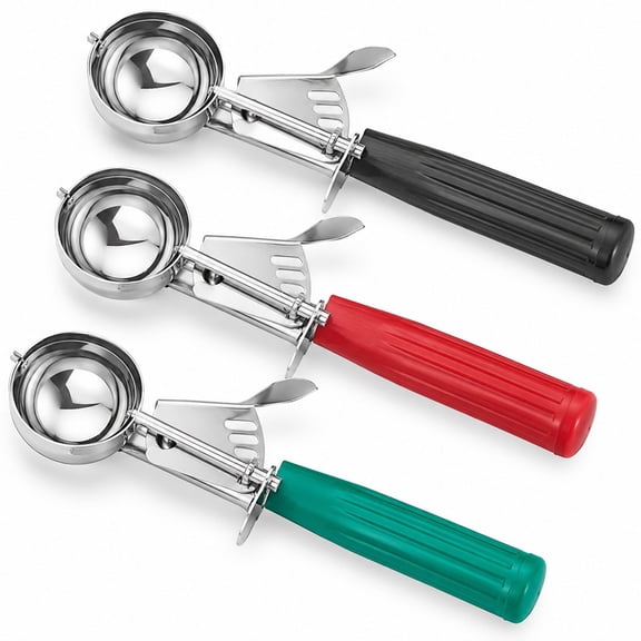 Homivra Cookie Scoops Set of 3,Ice Cream Scoop Set,Cookie Scoops for Baking,Multiple Size Large-Medium-Small Size Disher,Professional 18/8 Stainless Steel Cupcake Scoop Cookie Scoop Set