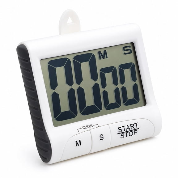 Homivra Digital Kitchen Timer with Loud Alarm,Magnetic Back & Clip,Countdown Clock for Cooking Baking BBQ,99 Min 59 Sec Display,Battery Operated,Red Plastic
