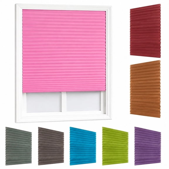 Homivra Polyester Horizontal Mini Blinds Shades for Bedroom Kitchens Washroom Window No Tools Inside Installation 35.4" W X 59.1" H Blinds for Indoor Windows