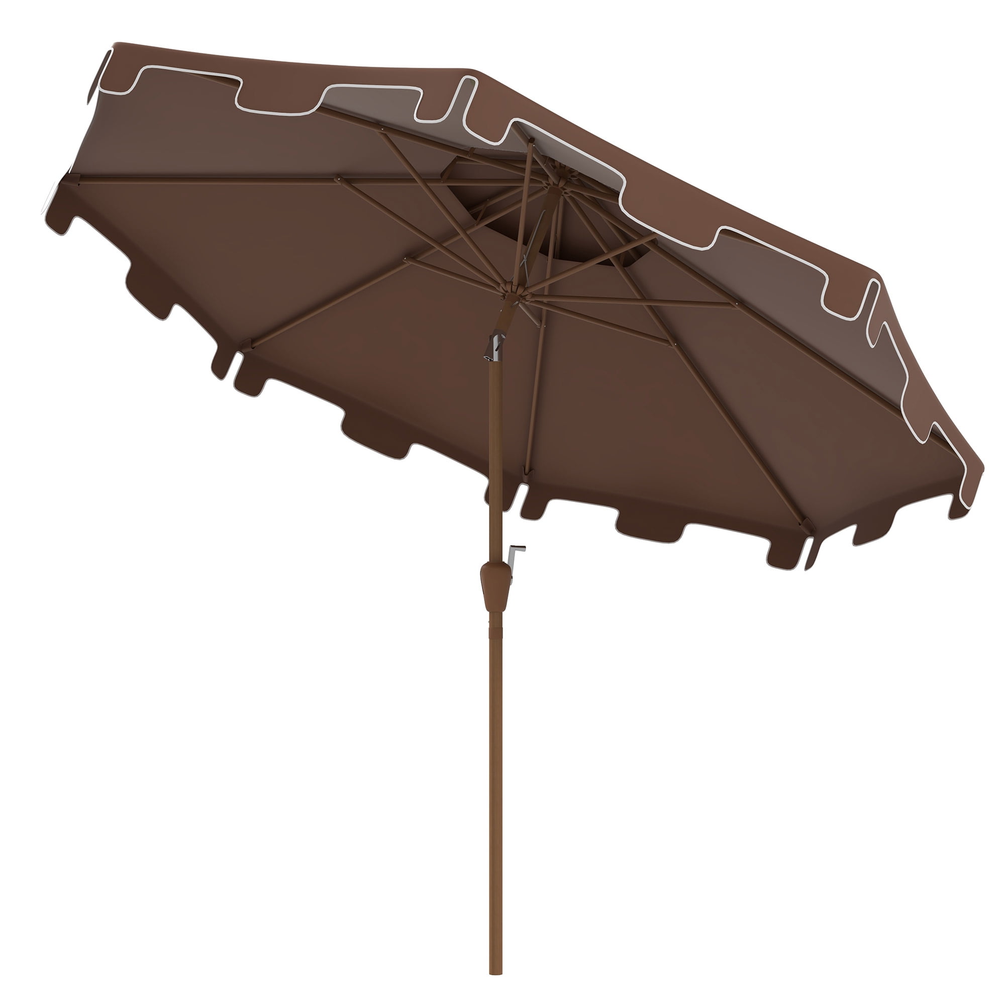 Homiyad 8.8' Patio Umbrella with Push Button Tilt and Crank, Brown ...