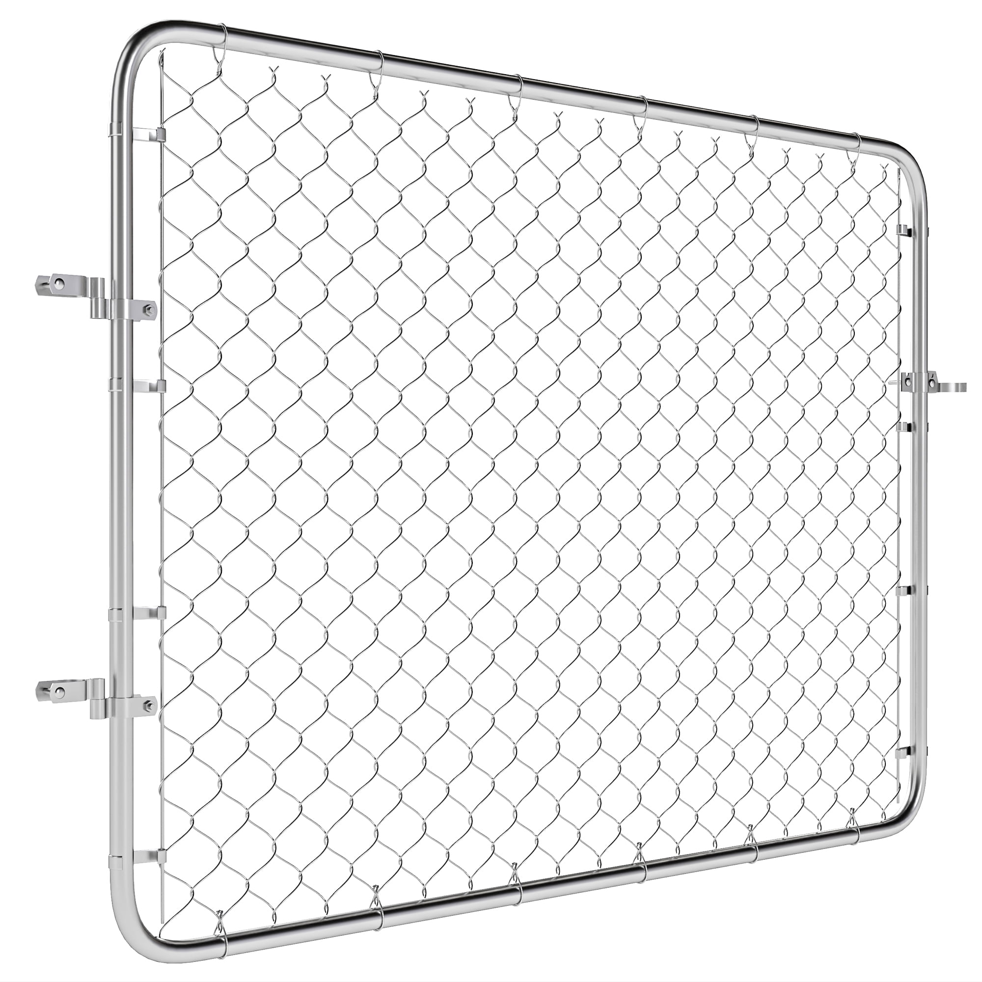 Homiyad Garden Gate Chain Link Fence Gate, Galvanized Steel Garden Door ...