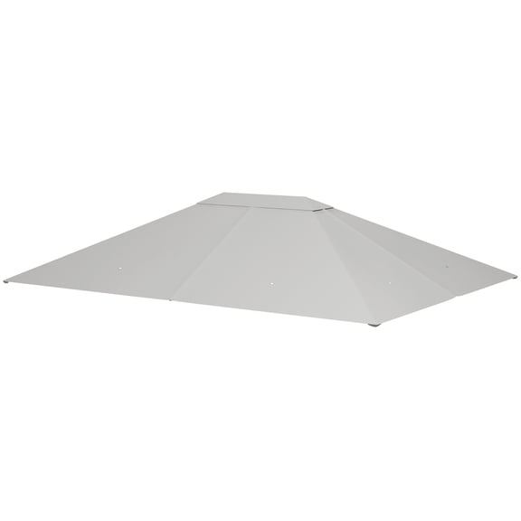 Homiyad Gazebo Canopy Top Cover Replacement 10x13 Light Platinum Durable Fabric Swift Setup | Aosom.com