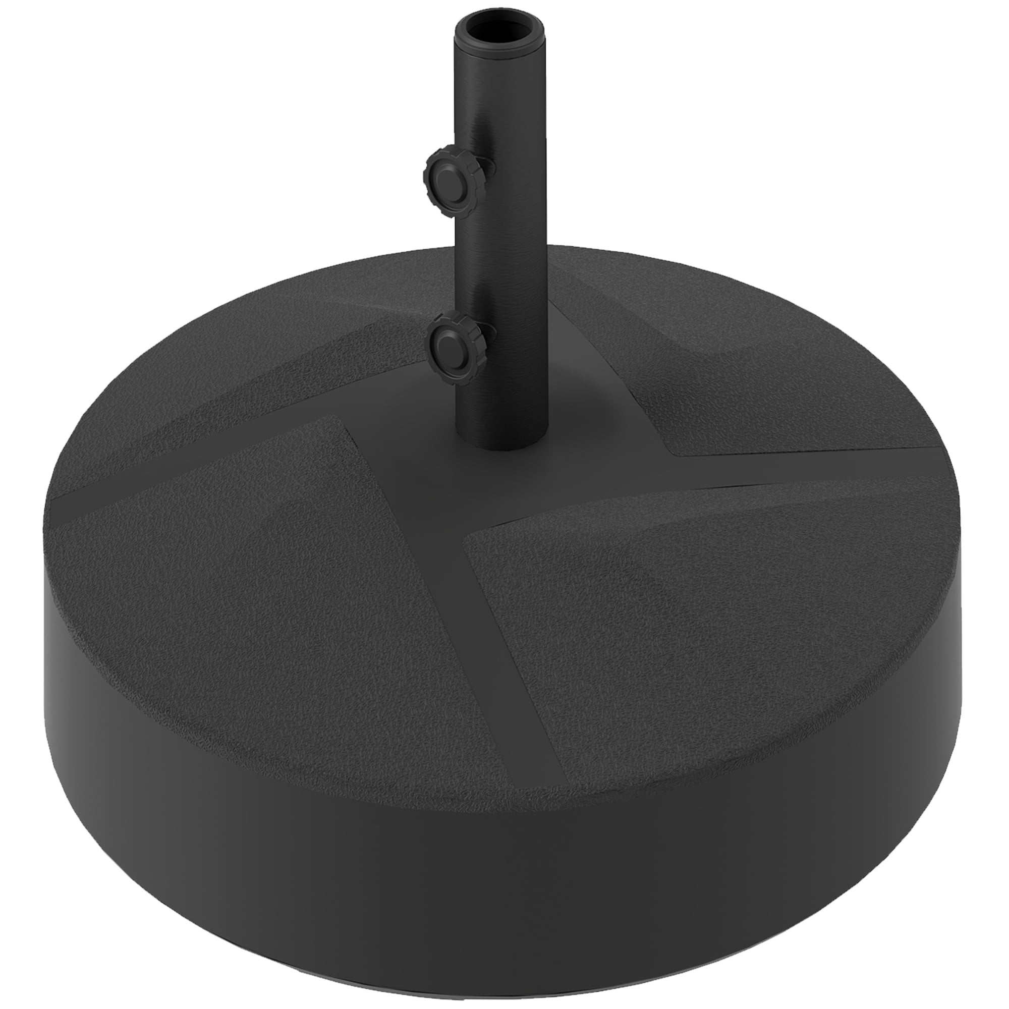 Homiyad Patio Umbrella Base Holder, Heavy Duty Outdoor Umbrella Stand Base, Filled Up to 66lbs with Stand or 55lbs with Water for Garden, Poolside, Black