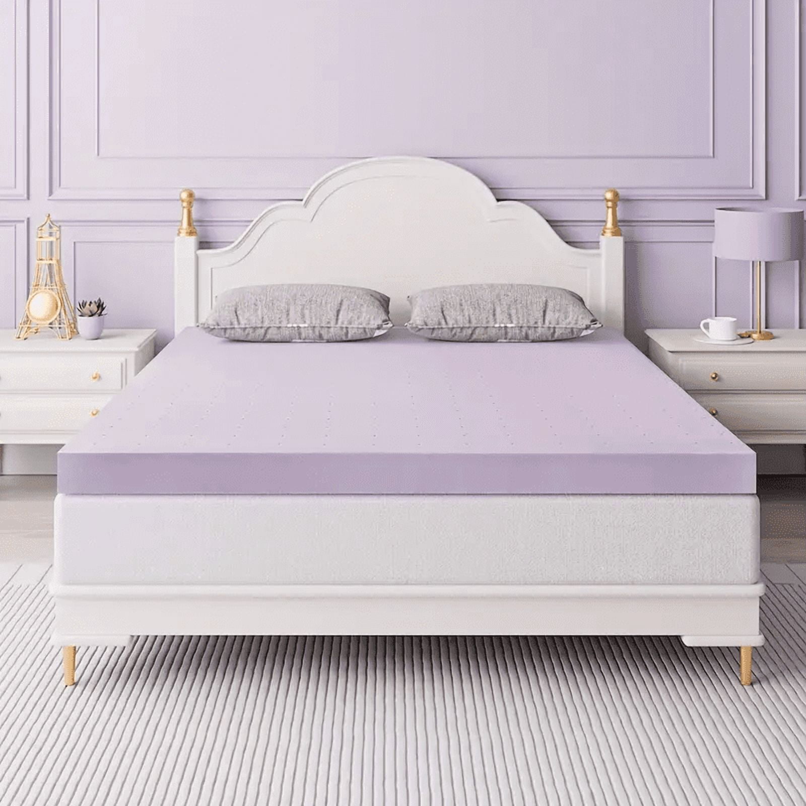 Homiyad Queen Mattress Topper, 2 Inch Premium Firm Memory Foam Mattress Topper with Ventilated Design, Cooling & Gel-Infused, Ultimate Comfort & Support for Better Sleep, High-Density Bed Pads