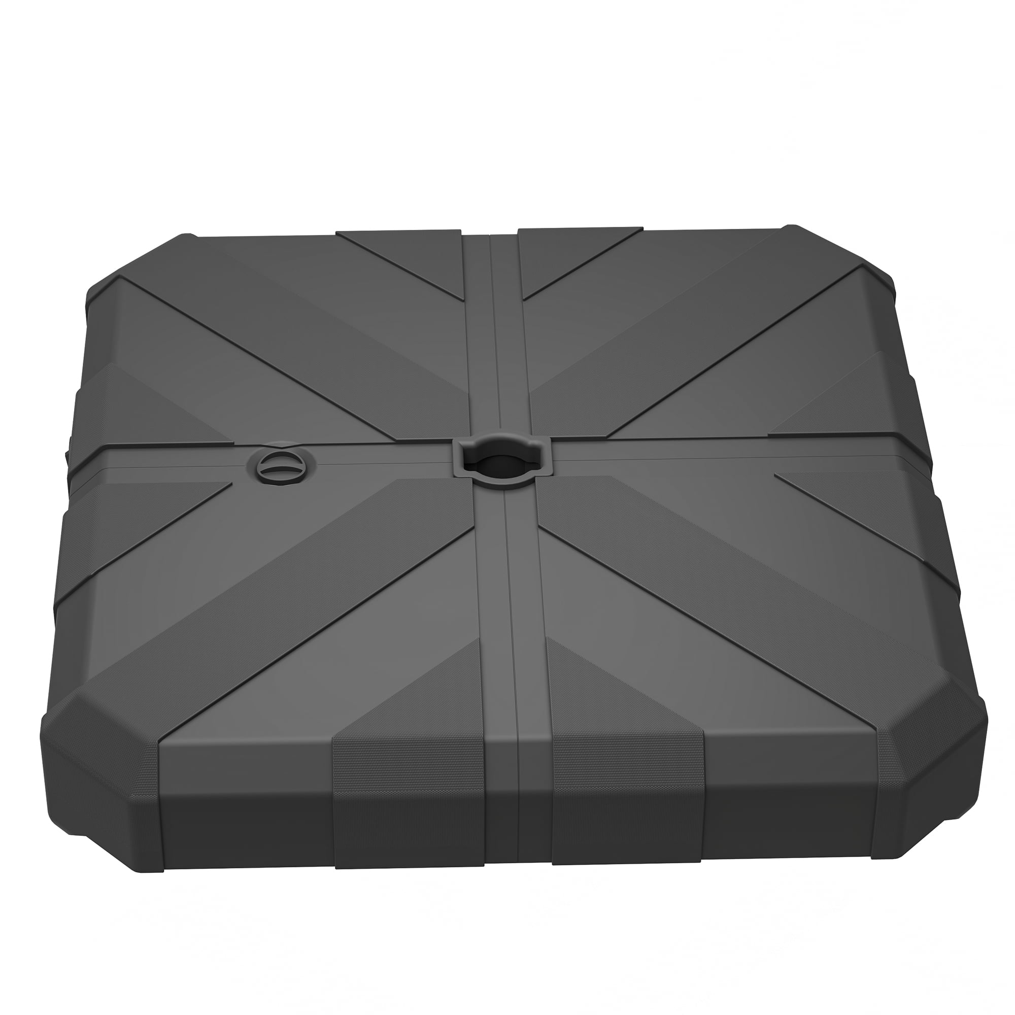 Homiyad Square Patio Umbrella Base, Cantilever Offset Umbrella Base Heavy Duty Outdoor Umbrella Stand Base, Filled Up to 143lbs with Stand or 130lbs with Water for Garden Poolside, Black