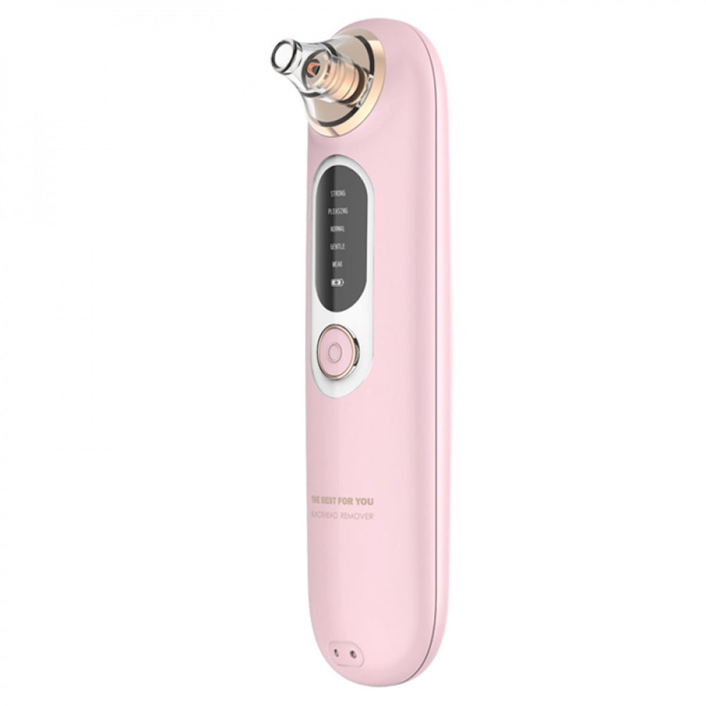 Homjin Wireless Charging Blackhead Remover, Needle-Free Electric Pore Vacuum for Home Facial Cleansing, Pink
