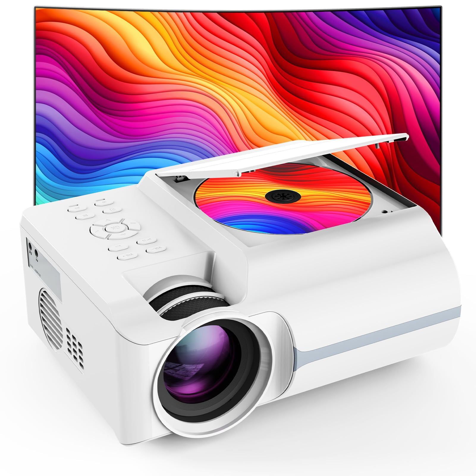 Homlab DVD Projector Portable with Build-In DVD Player - Movie ...