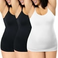 thumbnail image 1 of Homlouue Plus Size Camisole Tops for Women Adjustable Strap Basic Scoop Neck Women's Tanks 3 Pack (Black and White 2XL), 1 of 9
