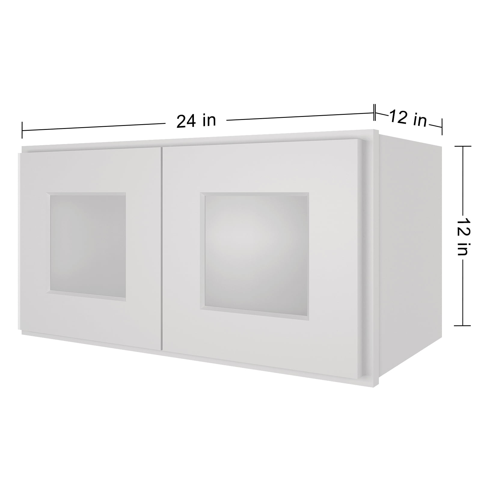 Homlux 24-in W x 12-in D x 12-in H in Shaker Dove Plywood Wall Kitchen ...