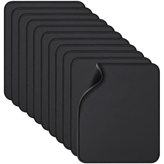 Homlyo 11 Pcs Computer Mouse Pad,Non-Slip Rubber Base and Textured Stitched Edge Mousepads,Mouse Pad Pack for Office and Home,10.2x8.2 Inches, 3 mm