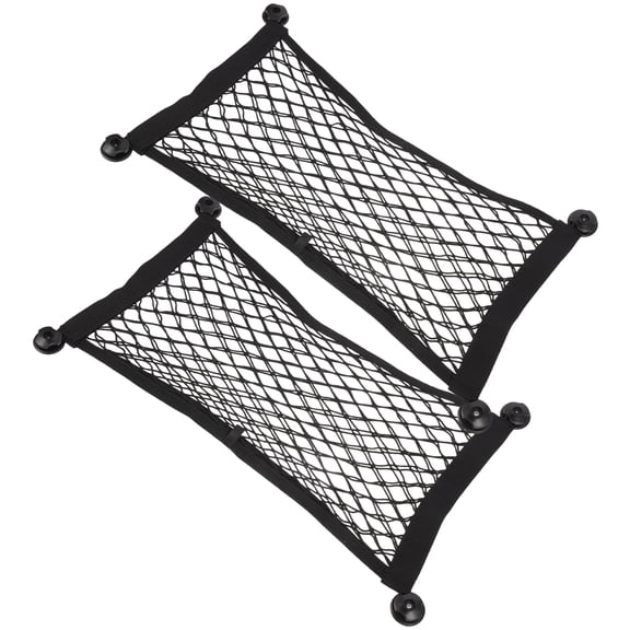 Homlyo 2-Pack Stretchable Small Cargo Nets for Car Trunk, Seat Back, Ceiling Storage Organizer, RV Accessories, Mesh