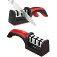 thumbnail image 1 of Homlyo 2Pcs 3 Stage Manual Knife Sharpener, Professional Kitchen Blade Sharpening Tool for Straight Knives & Chef Knives, 1 of 4