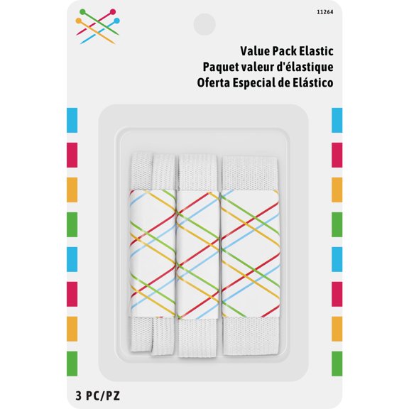 Homlyo 3 Pack Colorful Diagonal Line Woven Ribbon, White Base Rainbow Crisscross Fabric Ribbon for Gift Box Wrapping, Bouquet & DIY Bow Crafts