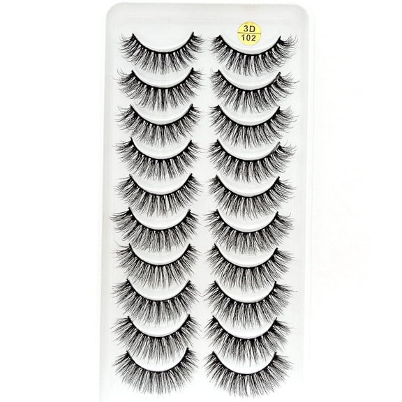 Homlyo 3D Fluffy Dramatic Volume False Eyelashes Multipack, Thick Curly Full Faux Mink Strip Lashes, Soft Light Voluminous Lashes for Wedding Party Glam Makeup