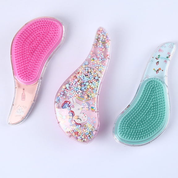 Homlyo 3Pcs Pastel Sequin Hair Snap Comb, Sparkly Transparent Confetti Teardrop Decorative Hair Barrettes- Random style