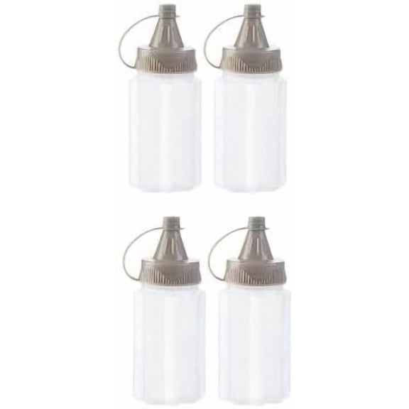 Homlyo 4Pcs Plastic Squeeze Condiment Bottles,Ketchup Honey Bottle,Salad Dressing Container for Lunch, BBQ, Mini Sauce Squeeze Bottle, Camping Condiment Squeeze Bottles