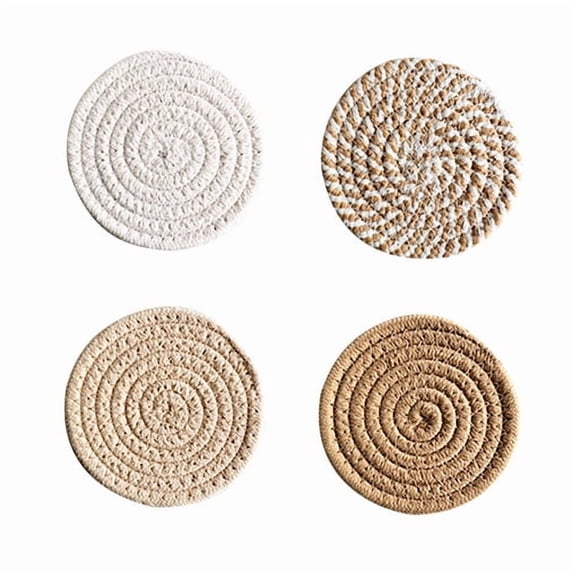 Homlyo Coasters Set of 8 for Drinks, 4 Inch Large Coasters for Coffee Table, Tabletop Protection for Hot & Cold Drinks, Versatile Coasters for Home Decor, Non-Slip & Easy to Clean, Coffee