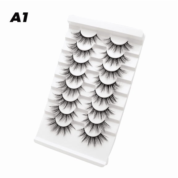 Homlyo Manga Anime Spiky Wet Look False Eyelashes Multipack, Segmented Wispy Strip Lashes, Natural Sharp Cluster Lashes for Anime Cosplay & Daily Casual Makeup