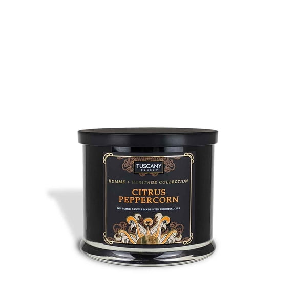 Citrus Peppercorn Scented Jar Candle (15 oz) Homme + Heritage Collection