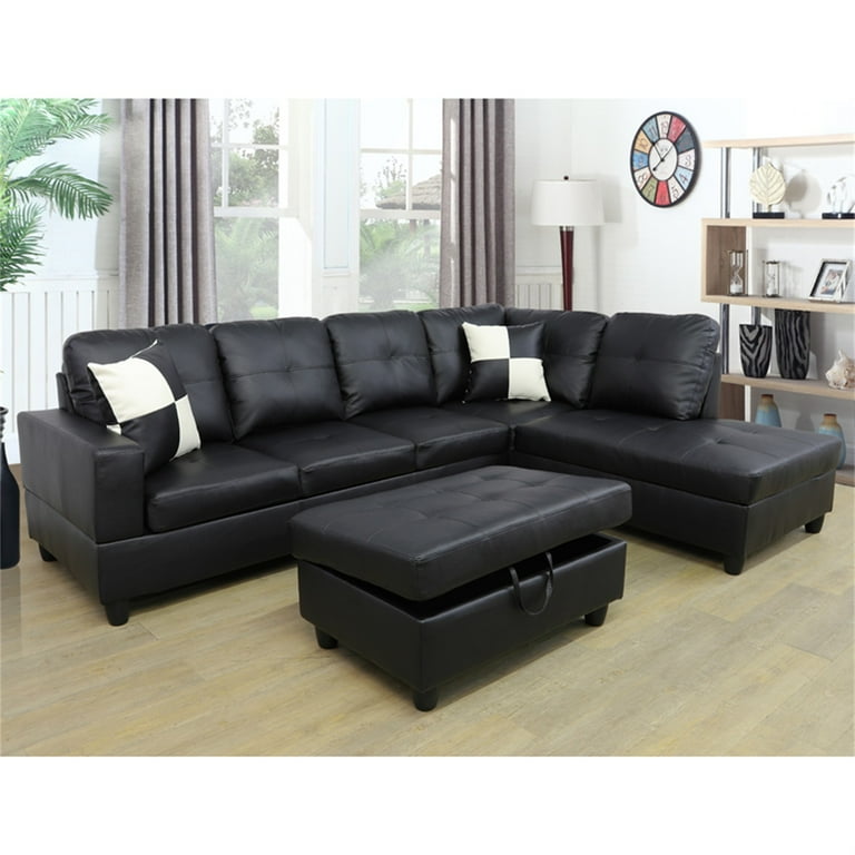 Walmart leather sectional deals