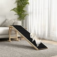thumbnail image 1 of Hommoo Dog Ramp for Bed, Pet Ramp for Dogs with Non-Slip Carpet and Top Platform, 74" x 16" x 25",Natural, 1 of 7