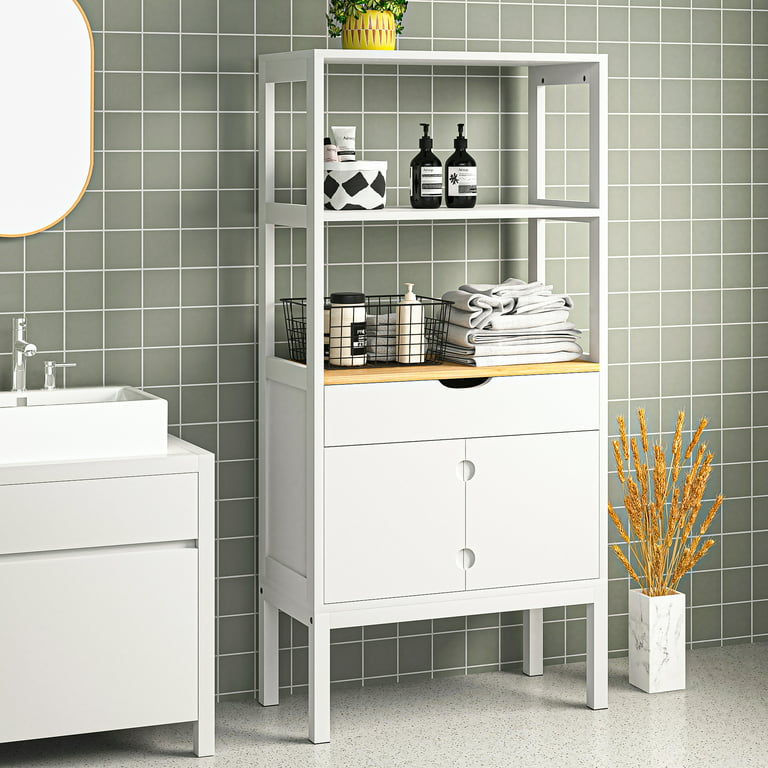 Quimoo Tall Bathroom Cabinet, Bathroom Storage Cabinet with Large