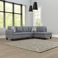 thumbnail image 1 of Hommoo Linen Living Room Furniture Sets, 4-Seat Couches and Sofa Set, L Shaped Couch Set Sectional Sofa Set for Home, Apartment, Dorm, Grey(No Ottoman), 1 of 7