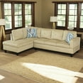 thumbnail image 1 of Hommoo Microfiber 4-Seat L-Shape Sectional Couch Sofa, Living Room Furniture Sets, Beige(No Ottoman), 1 of 8