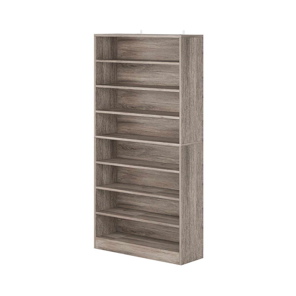 Hommoo Modern Wood Freestanding Shoe Cabinet, 8 Tiers 40-45 Pairs Shoe Storage Rack Organizer for Entryway, Gray