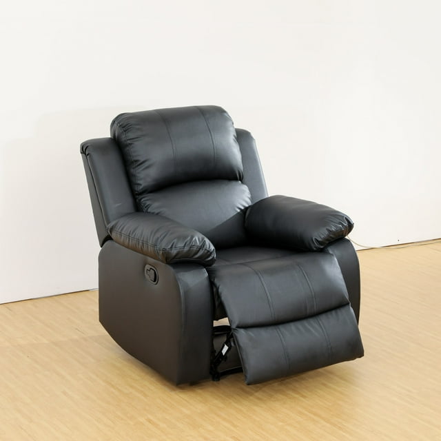 Hommoo Recycled Leather Recliner Chair, Living Room Chair Theater
