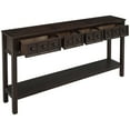 thumbnail image 1 of Hommoo Rustic Entryway Console Table, 60" Long Sofa Table with Drawers and Bottom Shelf for Storage (Espresso), 1 of 8