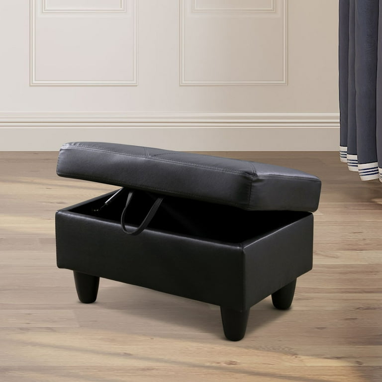Black on sale modern ottoman