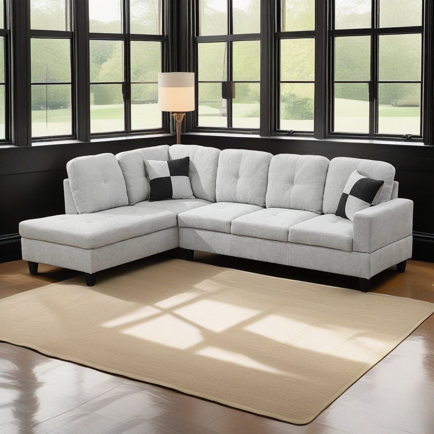 FLANNEL SOFA グレー Flannel Grey Sofas in Sofas & Couches - Walmart.com