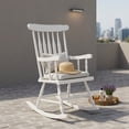 Hommoo Solid Rubber Wood Rocking Chair for Patio, Garden & Indoor Use ...
