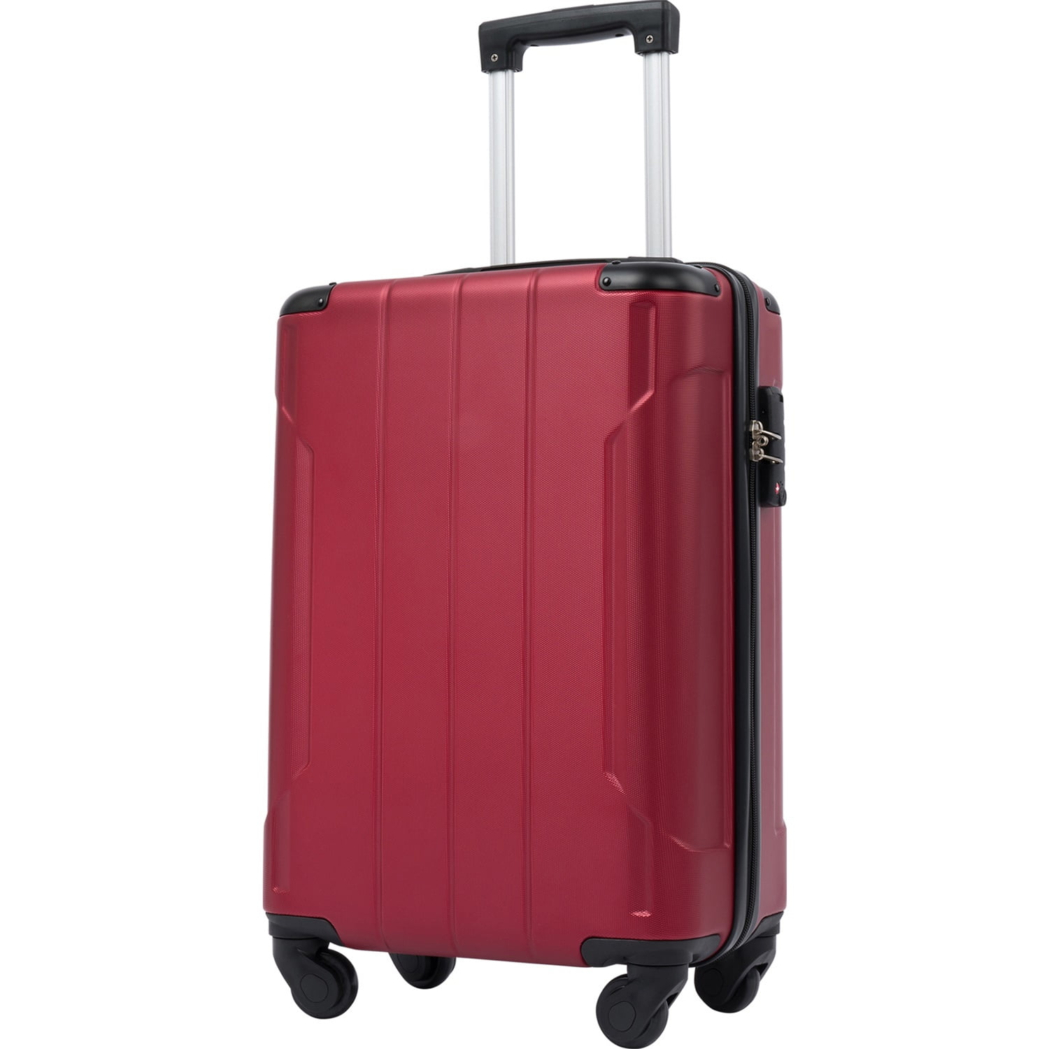 Red sales hard luggage