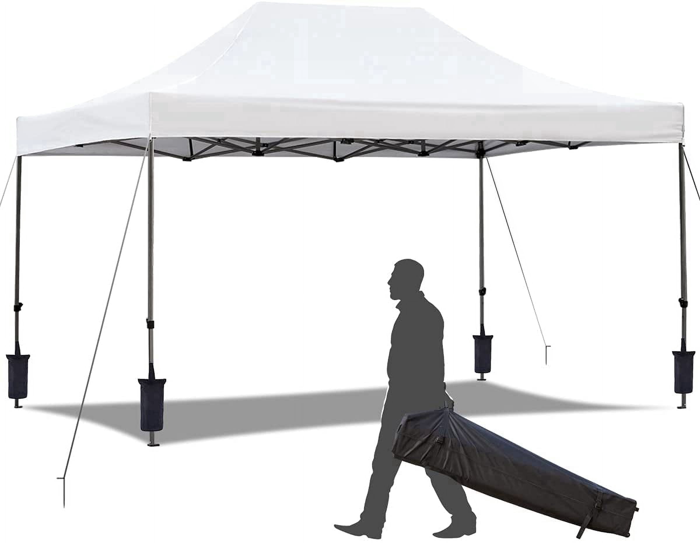 Hommow 10' x 15' Pop Up Canopy Tent Outdoor Tents for Parties with Roller Bag and 4 Sand Bags
