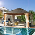 thumbnail image 1 of Hommow 12' x 14' Hardtop Gazebo,Metal Gazebo with Aluminum Frame Galvanized Steel Double Roof for Backyard, Patio, Lawns, 1 of 8