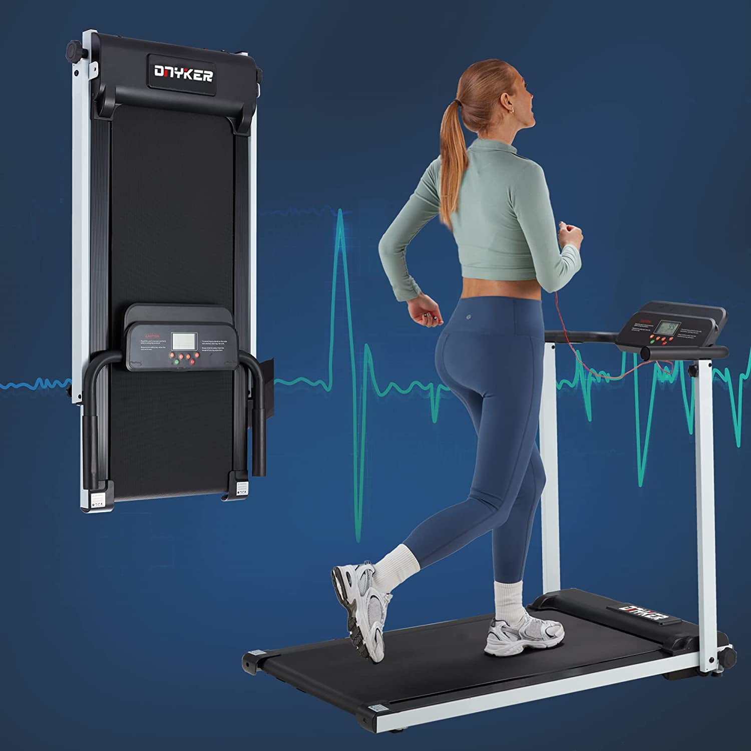 Hommow 2 in 1 Folding Treadmill 2.0HP Under Desk Electric Treadmill