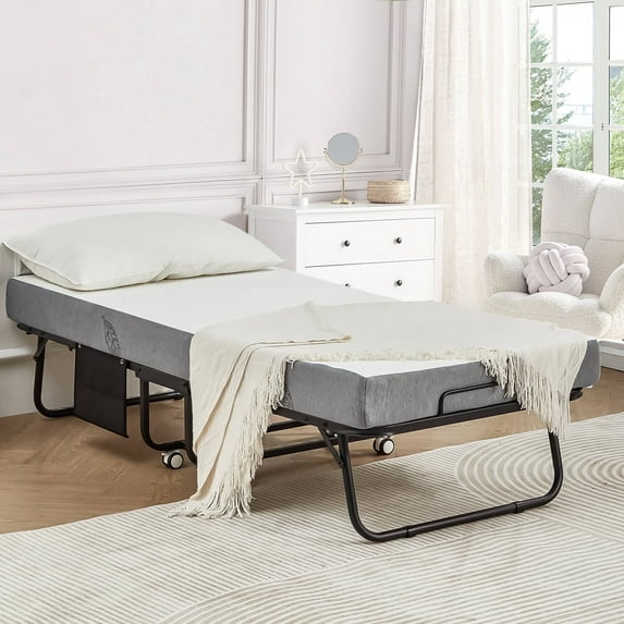 Hommow Rollaway Bed, Folding Bed, Steel Folding Bed, Folding Cot