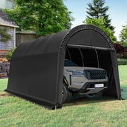 Hommow Portable Garage, 10' x 20' x 9.8' Heavy Duty Carport with All-Steel Metal Frame, Anti-Snow Storage Tent