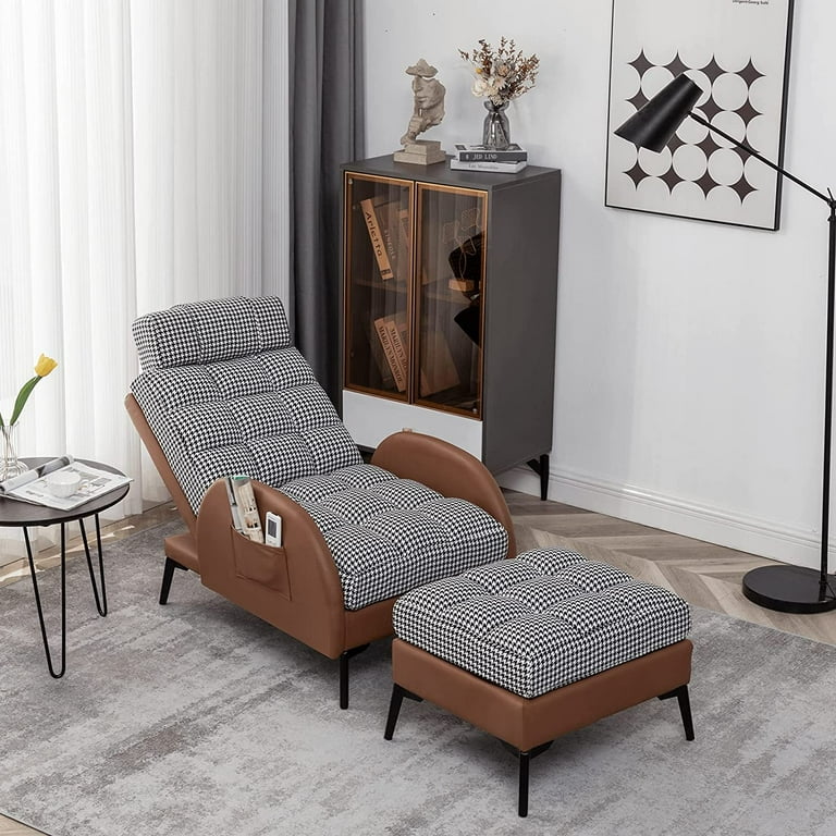 Plaid chair and ottoman new arrivals