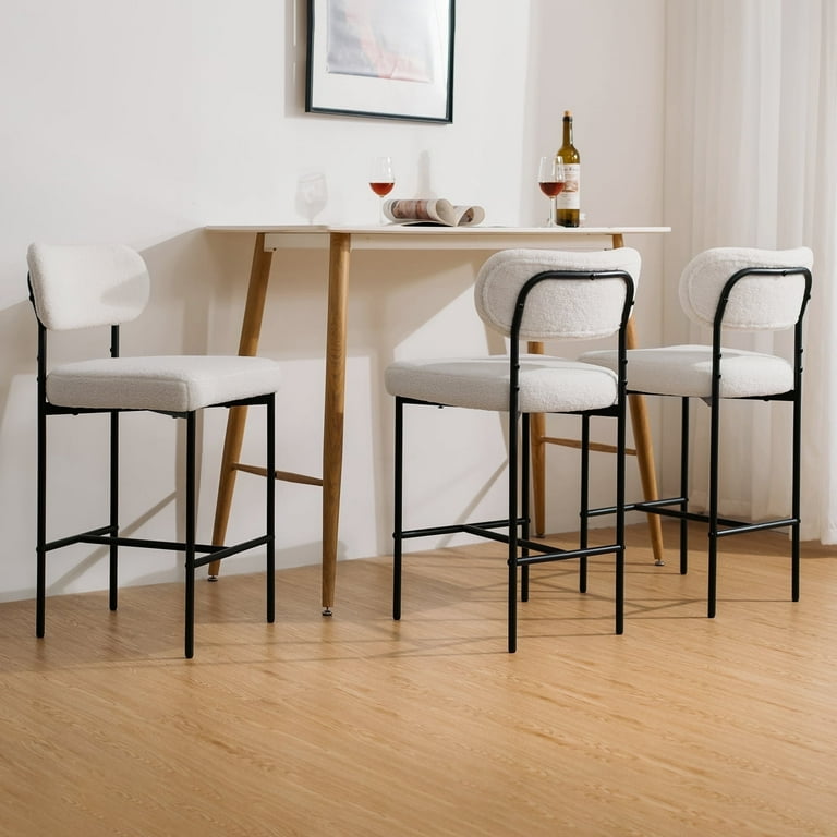 Hommpa Bar Stools Set of with Back Footrest 26