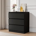 thumbnail image 1 of Hommpa Black Dresser for Bedroom, 3 Drawers dresser for closet, Small Chests of Drawers for Adult, 30" Tall Nightstand Wood Storage Cabinet for Living Room, Hallway, Entryway, 1 of 11
