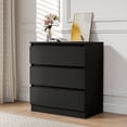 thumbnail image 1 of Hommpa Black Dresser for Bedroom, 3 Drawers dresser for closet, Small Chests of Drawers for Adult, 30" Tall Nightstand Wood Storage Cabinet for Living Room, Hallway, Entryway, 1 of 11