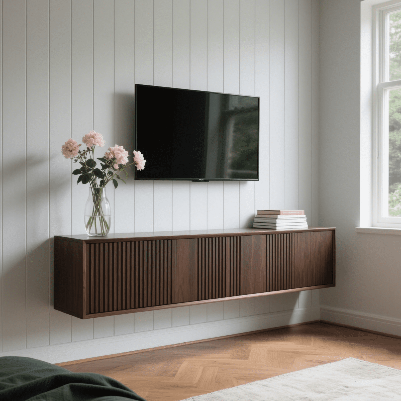 Hommpa Floating TV Stand for TVs up to 80 Inches with Storage ...