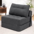 thumbnail image 1 of Hommpa Folding Sofa Bed,Convertible Floor Couch for Adult with Pillow with High Density Foam Filling,Comfort Floor Sofa Portable Sleeper Chair for Bedroom Living Room,Dark Gray,Single, 1 of 10