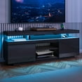 thumbnail image 1 of Hommpa LED TV Stand for TVs up to 70" with Power Outlets Modern Entertainment Center High Gloss Large TV Cabinet Adjustable Shelf PS5 Storage Gaming Media Console, 1 of 14