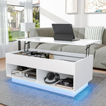TJUNBOLIFE Lift Top Coffee Table Modern with Hidden Compartment & for ...
