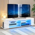 thumbnail image 1 of Hommpa TV Stand for 65 inch TV Modern Entertainment Center Media Console Storage Cabinets with Remote LED Lights 57 x 15.7 x 13.7 inches, 1 of 9