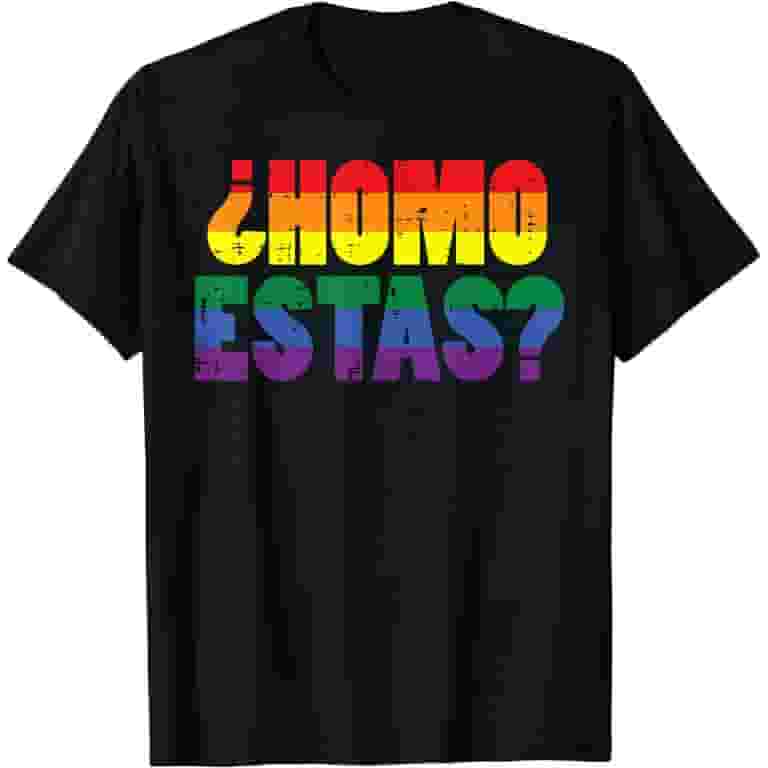 Gay Pride T-Shirt Yes Homo Funny Lgbtq Rainbow Gay Pride T-Shirt Yes Homo Funny Lgbtq Rainbow